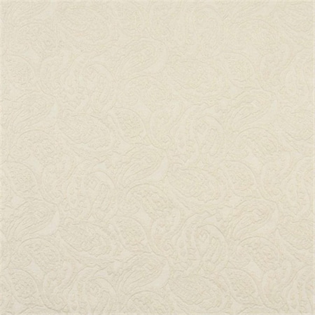 Designer Fabrics 54 in. Wide Off White- Paisley Jacquard Woven Upholstery Grade Fabric E580